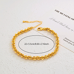 Винтажные 3D-браслеты на ногу из латунной цепочки с цветочным узором для женщин QW1103