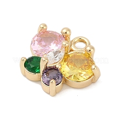 Латунные микро проложить кубического циркония подвески&nbsp;KK-Z094-16G-01