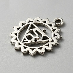 Подвески из цинкового сплава чакры в тибетском стиле FIND-WH0137-05E-AS