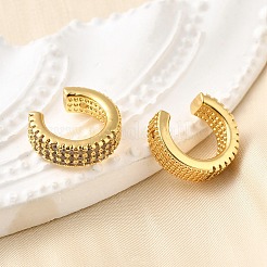 Латунные серьги-манжеты из прозрачного кубического циркония&nbsp;EJEW-K309-01G