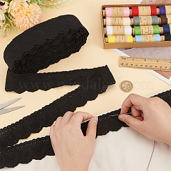 15 ярд хлопковых кружевных лент с бантом и вышивкой OCOR-WH0045-35B