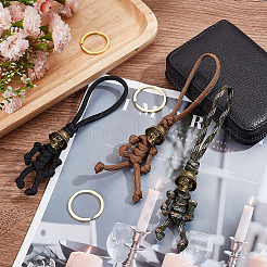 3шт 3-цветный полипропиленовый плетеный брелок в виде кукурузного узла&nbsp;KEYC-HY0001-26