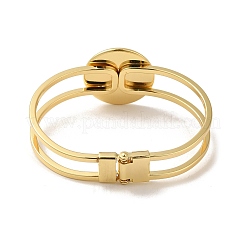 Стойкие латунные эмалированные полые браслеты от сглаза для женщин BJEW-H607-01G