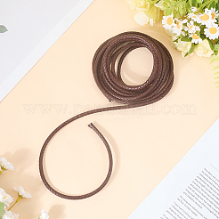 Плетеный кожаный шнур с сердечником&nbsp;WL-CL0001-01B