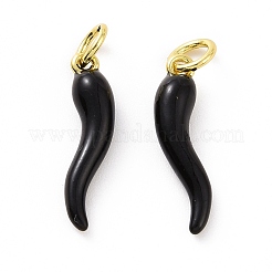 Подвески из латуни с покрытием из эмали KK-C008-20G