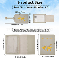 2 бирка для багажа из искусственной кожи и 2 обложки для паспорта FIND-CL0001-14A