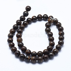 Нити шарик натуральный бронзита G-P370-05-8mm