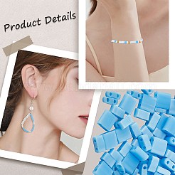 300 шт. 3 вида непрозрачных стеклянных бусин с 2 отверстиями SEED-SC0001-16B