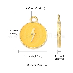 14шт 7 цвета сплава эмалевые подвески&nbsp;ENAM-FS0001-35