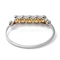 Браслеты из нержавеющей стали 304 с круглыми бусинами&nbsp;BJEW-G700-08GP