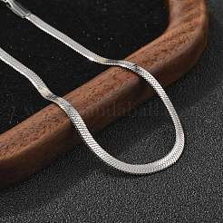 Не тускнеющий браслет из нержавеющей стали 304 с цепочками в елочку для мужчин и женщин&nbsp;BJEW-D450-01P-03