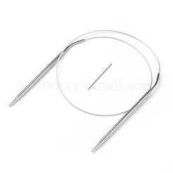 ステンレス鋼の編み針セット  丸編み針  ステンレス鋼色  790~810x1.2~2.5mm  11のペア/セット&nbsp;TOOL-WH0119-07