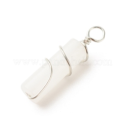 Pendentifs en jade blanc naturel&nbsp;PALLOY-JF01575-11