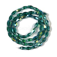 Стеклянные бусины с гальваническим покрытием &nbsp;GLAA-Q101-03B-AB02