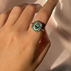 Прямоугольный сплав со стразами кольца для женщин&nbsp;FS-WGB46A4-03