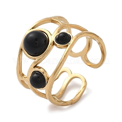 Натуральный черный агат кольца палец&nbsp;STAS-Z112-05G-01