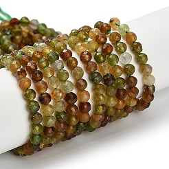 Бусы из натурального зеленого турмалина G-Z106-A06-4mm