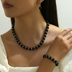 Шикарные комплекты из стеклянных круглых бусин ZH0007