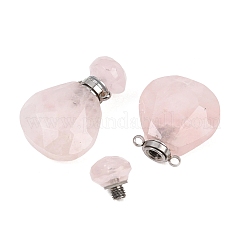 Подвески для духов из розового кварца в форме капли&nbsp;G-H241-02B-P