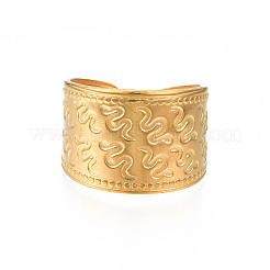 Кольцо-манжета с открытым змеевидным узором из нержавеющей стали 304 с ионным покрытием (IP)&nbsp;LS-RJEW-S405-257G