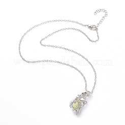 Ожерелья с подвесками из светящегося сплава&nbsp;NJEW-F284-06B