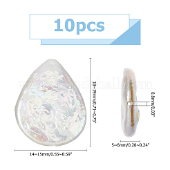 10 шт. бусины из натурального барочного жемчуга Кеши PEAR-HS0001-06