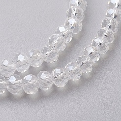 Стеклянные бусины с гальваническим покрытием  EGLA-F124-FR-B11