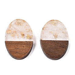 Подвески из прозрачной смолы и ореха&nbsp;RESI-T057-04N