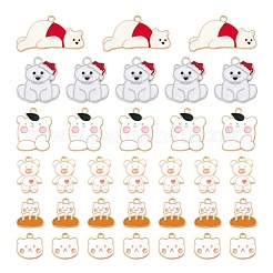 24pcs 6 pendentifs en émail en alliage de style&nbsp;ENAM-LS0001-88