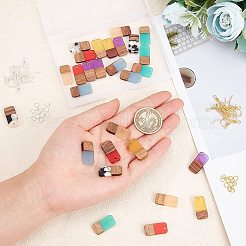 DIY-Sets zur Herstellung baumelnder Ohrringe aus Walnussholz&nbsp;DIY-OC0006-73