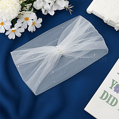 Полиэстеровая шаль на одно плечо для невесты&nbsp;AJEW-WH0596-365A