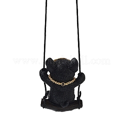 Симпатичные смоляные подвесные украшения в виде качающегося бульдога HJEW-A010-01C