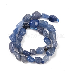 Природные голубые авантюрин бисером пряди&nbsp;G-K395-B03-01