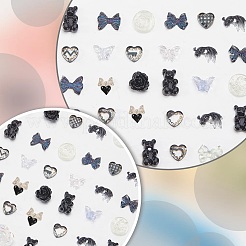 11 стиль прозрачные и непрозрачные смоляные кабошоны RESI-SP0001-06