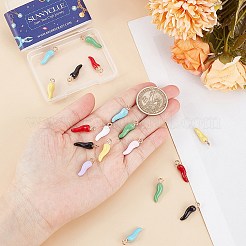 32шт 8 цвета сплава эмалевые подвески&nbsp;ENAM-SC0004-87