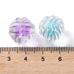 Perlina acrilica trasparente iridescente con placcatura UV in perlina&nbsp;LS-OACR-H112-08C