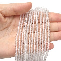 Природный кристалл кварца круглые бусины пряди&nbsp;G-J303-01-4mm