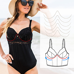 6 шт. 6 стиля купальник из нержавеющей стали 304 W-образной формы на косточках STAS-NB0001-82