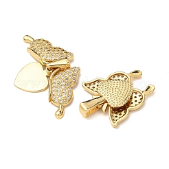 Латунные микропаве кубические цирконии открывающиеся подвески&nbsp;KK-D012-04G