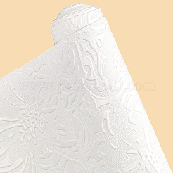 1 лист тисненой ткани с цветочным узором из искусственной кожи&nbsp;DIY-CL0002-19E