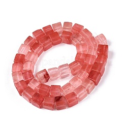 Вишневого кварца стеклянные бусы пряди G-T139-8x8-37A