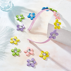 20 шт. 5-х цветные прорезиненные акриловые кристаллы-стразы-кабошоны MACR-CA0001-15