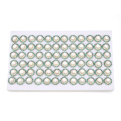 Серьги-гвоздики из натурального жемчуга в форме цветка из латуни PEAR-N020-05Y