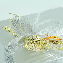 Атласная лента из полиэстера с блестками AJEW-WH0472-28B