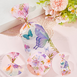 100 шт. целлофановые пакеты для упаковки конфет с принтом бабочек ABAG-WH20005-40