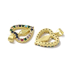 Латунные микро проложить кубический цирконий подвеска&nbsp;KK-H487-12G