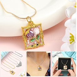 10 шт. 5-цветная 1.2-миллиметровая латунная круглая цепочка-змейка для изготовления ожерелья&nbsp;MAK-YW0001-26