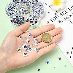 743 шт. Черно-белые пластиковые кнопки для покачивания в виде глаз KY-YW0001-12