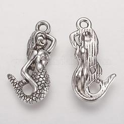 Сплав металла 3 d русалка подвески&nbsp;PALLOY-2458-AS-FF