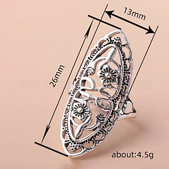 Кольца из сплава с конским глазом и цветочным узором&nbsp;FS-WGD22DF-01